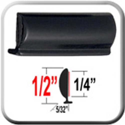 1/2" Wide Black Wheel Molding Trim Sold by the Foot, Trim Gard® # WLS02