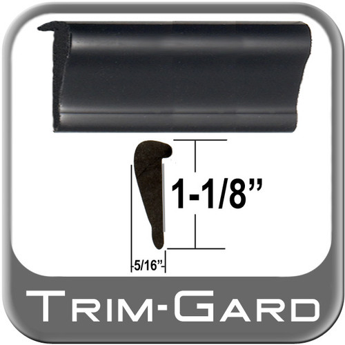 1-1/8" Wide Black Wheel Molding Trim Sold in 20 Foot Rolls, Trim Gard® # WXL02-20