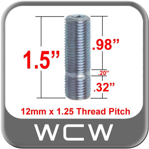 West Coast Wheel® Silver Wheel Stud Open (Female) Sold Individually #198-STUD6-38