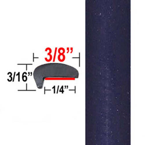 "L" Style Dark Blue Car Door Guards ( PT28 ), Sold by the Foot, Precision Trim® # 1180-28