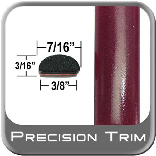 7/16" Wide Dark Red Wheel Molding Trim ( PT65 ), Sold by the Foot, Precision Trim® # 2150-65