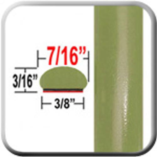 7/16" Wide Alien Green / Olive Green Metallic Wheel Molding Trim ( CP87 ), Sold by the Foot, ColorTrim Plastics® # 20-87