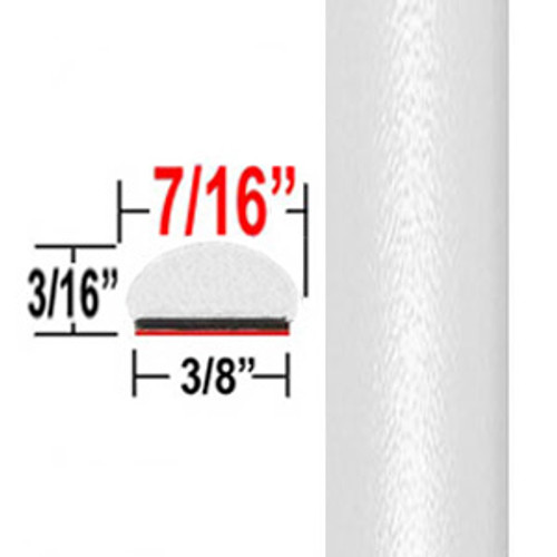 7/16" Wide Arctic Frost Wheel Molding Trim 071 ( CP53 ), Sold by the Foot, ColorTrim Plastics® # 20-53