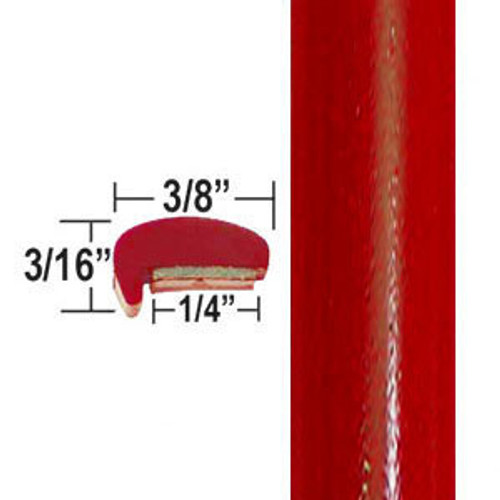 "L" Style Absolute Red Door Edge Guards 3P0 ( CP16 / PT88 ), Sold by the Foot, ColorTrim Plastics® # 10-16