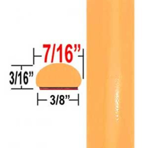 7/16" Wide Orange Wheel Molding Trim ( CP95 ), Sold by the Foot, ColorTrim Plastics® # 20-95