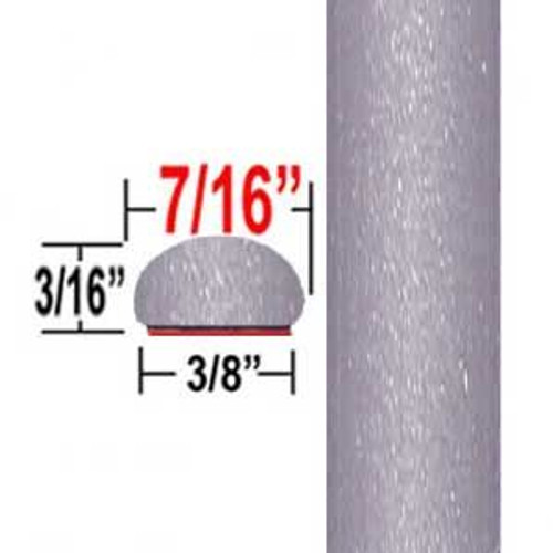 7/16" Wide Cement Gray Wheel Molding Trim 1H5 ( CP98 ), Sold by the Foot, ColorTrim Plastics® # 20-98
