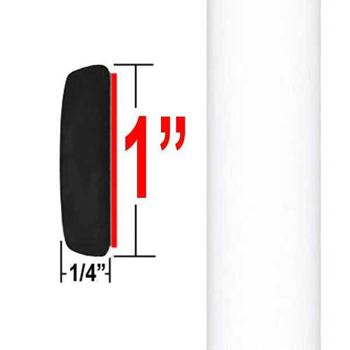 1" Wide Brite White Molding Trim ( CP15 / PT12 ), Sold in 24' rolls, ColorTrim Plastics® # 50-15