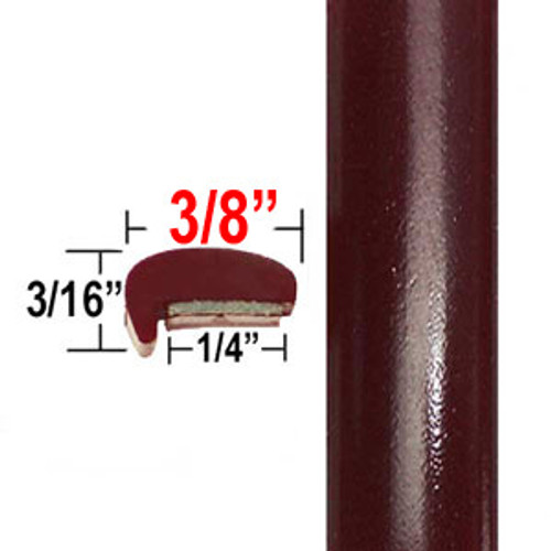 "L" Style Dark Red Car Door Guards ( PT72 ), Sold by the Foot, Precision Trim® # 1180-72