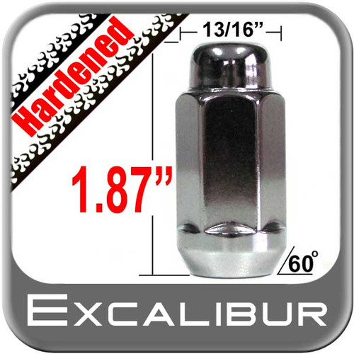 Excalibur® 5/8" x 18 Chrome Lug Nuts Tapered (60°) Seat Right Hand Thread Chrome Sold Individually #1730XLHD
