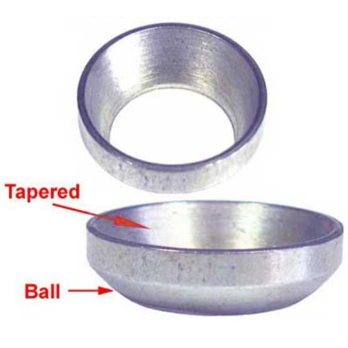 Custom Wheel Accessories® Silver Lug Nut Washer Tapered/Ball Adapter Round Sold Individually #6016
