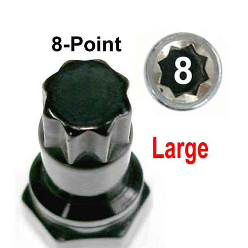 8 Point Lug nut key, Wheel lock key - Excalibur® # 98-0210GA