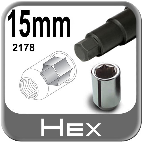 Hex Lug nut key, Wheel lock key - Gorilla® # 2178KEY