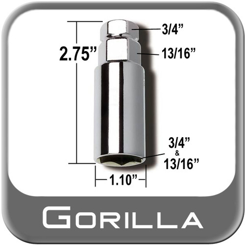 Gorilla® Thin Wall Lug Adapter 3/4" & 13/16" Male x 3/4" & 13/16" Female Sold Individually #34-1316DS