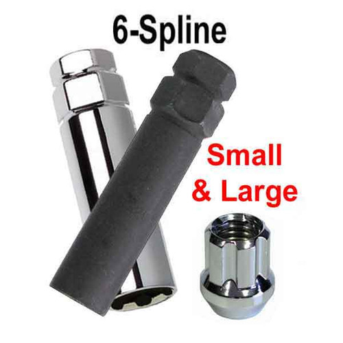 6 Spline Lug nut keys, Wheel lock keys - Brandsport® # 6-SPLINE