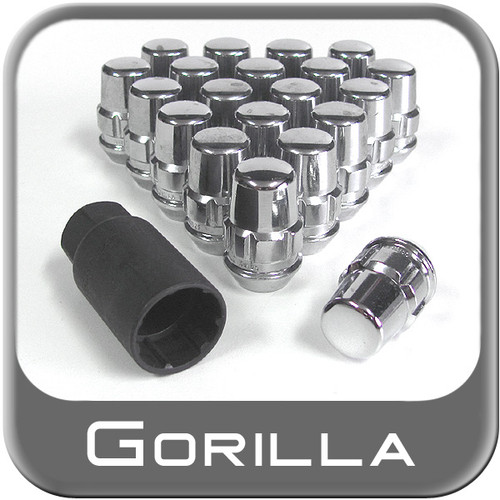 Gorilla® 1/2" x 20 Wheel Locks Tapered (60°) Seat Right Hand Thread Chrome 20 Locks w/Key #71683N