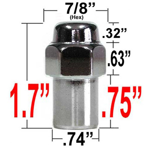 Gorilla® 14mm x 1.5 Chrome Lug Nuts Mag Seat Right Hand Thread Chrome Sold Individually #73148