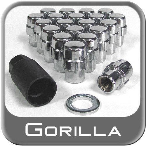 Gorilla® 1/2" x 20 Wheel Locks Mag Seat Right Hand Thread Chrome 20 Locks w/Key #73683SM