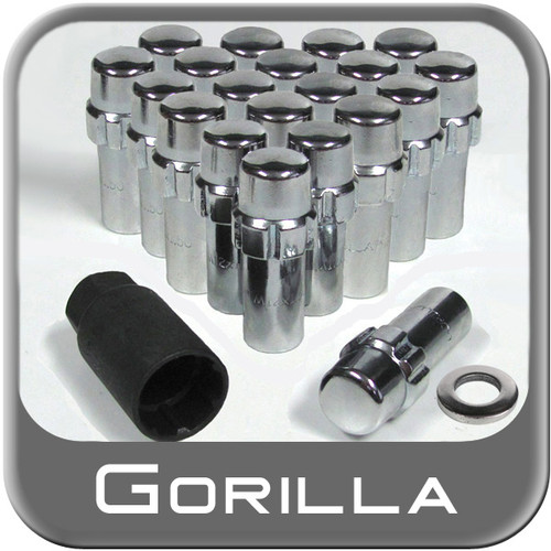 Gorilla® 1/2" x 20 Wheel Locks Mag Seat Right Hand Thread Chrome 20 Locks w/Key #74683N