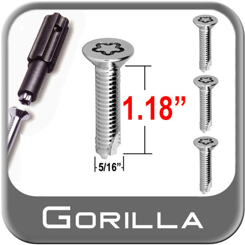 Gorilla® Chrome Wheel Cover Locks 4 Locks w/Key #783
