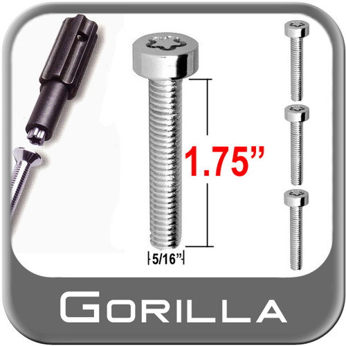 Gorilla® Chrome Wheel Cover Locks 4 Locks w/Key #786