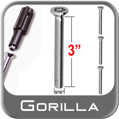 Gorilla® Chrome Wheel Cover Locks 4 Locks w/Key #787
