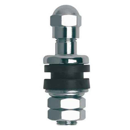 Gorilla® Chrome Wheel Valve Stem Short w/Chrome Cap Straight w/Hex Cap Sold Individually #VS402