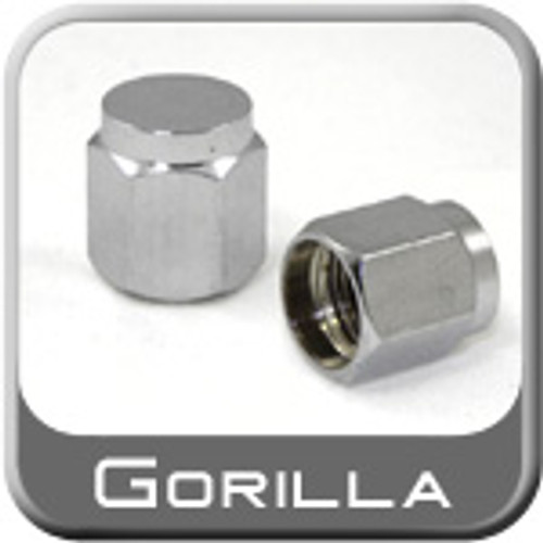 Gorilla® Chrome Valve Stem Cap Flat Top "Hex" Hex (Flat) Sold Individually #VSC-F