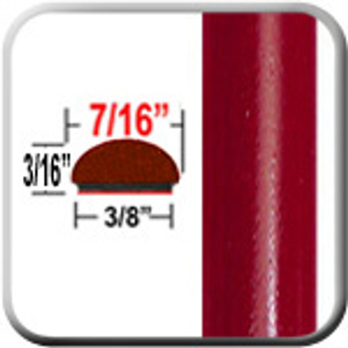 7/16" Wide Barcelona Red Wheel Molding Trim 3R3 ( CP19 ), Sold by the Foot, ColorTrim Plastics® # 20-19