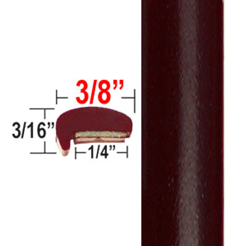 "L" Style Deep Brown Metallic Door Edge Guards ( CP77 ), Sold by the Foot, ColorTrim Plastics® # 10-77