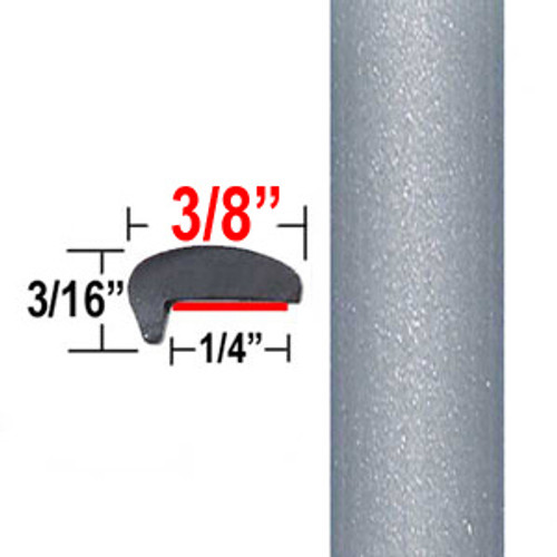 "L" Style Medium Silver Metallic Car Door Guards ( PT22 ), Sold by the Foot, Precision Trim® # 1180-22