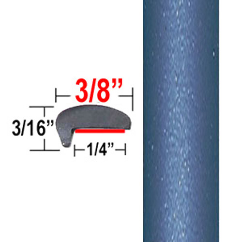 "L" Style Medium Blue Metallic Door Edge Guards ( CP50 ), Sold by the Foot, ColorTrim Plastics® # 10-50