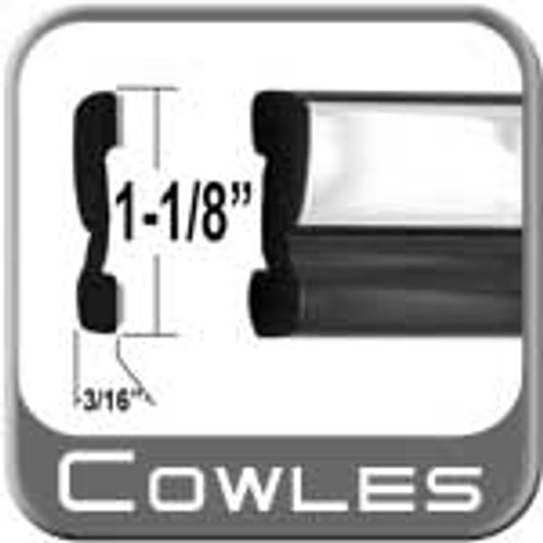 1-1/8" Wide Black / Chrome Body Side Molding Two 17' strips, Cowles® # 33-764