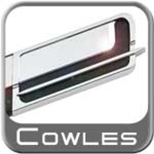 1-1/8" Wide Black / Chrome Molding Tips Set of 4, Cowles® # 33-764-tip