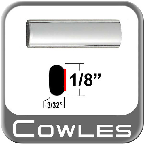 1/8" Wide Chrome Trim Molding Sold by the Foot, Cowles® # 37-032