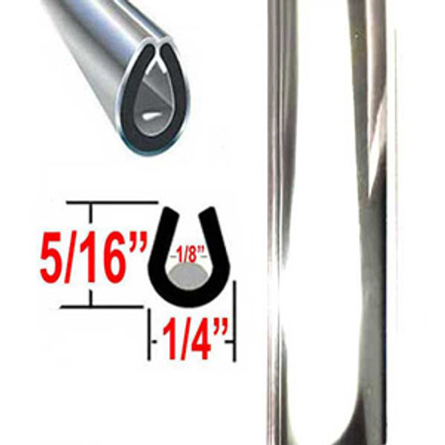 "U" Style Chrome Car Door Guards Sold by the Foot, Cowles® # 39-200