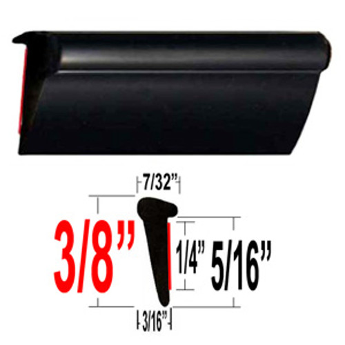 Lip Style Black Car Door Guards ( PK01 ), Sold by the Foot, Cowles® # 39-651
