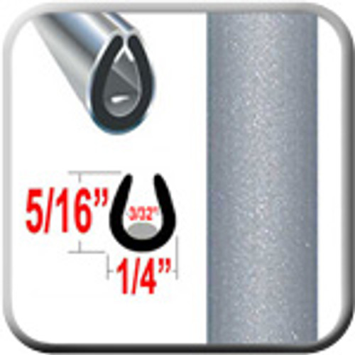 "U" Style Silver Car Door Guards ( PT22 ), Sold by the Foot, Precision Trim® # 1150-22