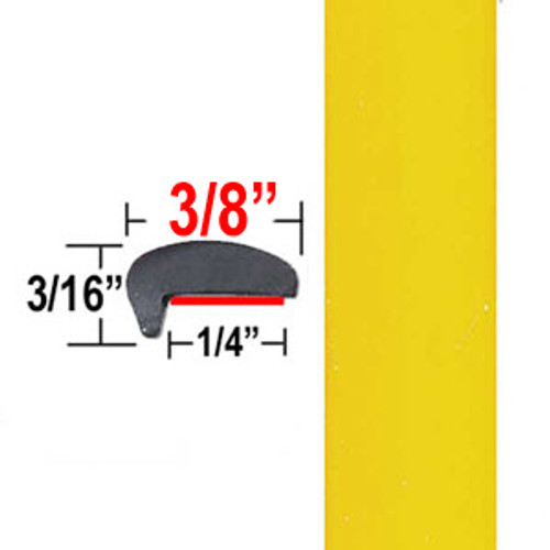 "L" Style Yellow Car Door Guards ( PT46 ), Sold by the Foot, Precision Trim® # 1180-46