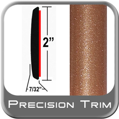 2" Wide Copper Molding Trim ( PT80 ), Sold by the Foot, Precision Trim® # 1490-80