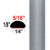 5/16" Wide Classic Silver, Silver Streak Wheel Molding Trim 1F7, 1E7 ( CP12 ), Sold by the Foot, ColorTrim Plastics® # 40-12