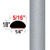 5/16" Wide Classic Silver, Silver Streak Wheel Molding Trim 1F7, 1E7 ( CP12 ), Sold by the Foot, ColorTrim Plastics® # 40-12