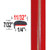 "L" Style Radiant Red Door Edge Guards 3L5 ( TG3L5 ), Sold by the Foot, Trim Gard® # NE3L5