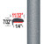 "L" Style Silver Sky Metallic Door Edge Guards 1D6 ( TG1D6 ), Sold by the Foot, Trim Gard® # NE1D6