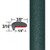 "L" Style Dark Green Metallic Door Edge Guards ( CP57 ), Sold by the Foot, ColorTrim Plastics® # 10-57