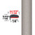 "L" Style Champagne Silver Door Edge Guards 102 ( TG102 ), Sold by the Foot, Trim Gard® # NE102