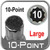 10 Point Lug nut key, Wheel lock key - Custom Wheel Accessories® # 6664-10