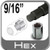 Hex Lug nut key, Wheel lock key - Custom Wheel Accessories® # 6664XL
