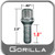 Gorilla® 12mm x 1.75 Bolt Lug Tapered (60°) Seat Right Hand Thread Chrome Sold Individually #17060SD