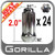 Gorilla® 14mm x 1.5 Lug Nuts Tapered (60°) Seat Right Hand Thread Chrome 24 Nuts w/Key #26144HT