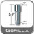 Gorilla® Power Wrench Extension 3" Long x 1/2" Drive Sold Individually #3EXT